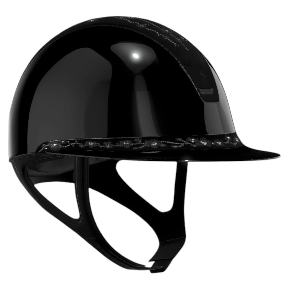 Reithelm Miss Shield 2.0 Glossy Black Top + FB Cherry Blossom Black Trim + Blason Matt Black Konfiguration