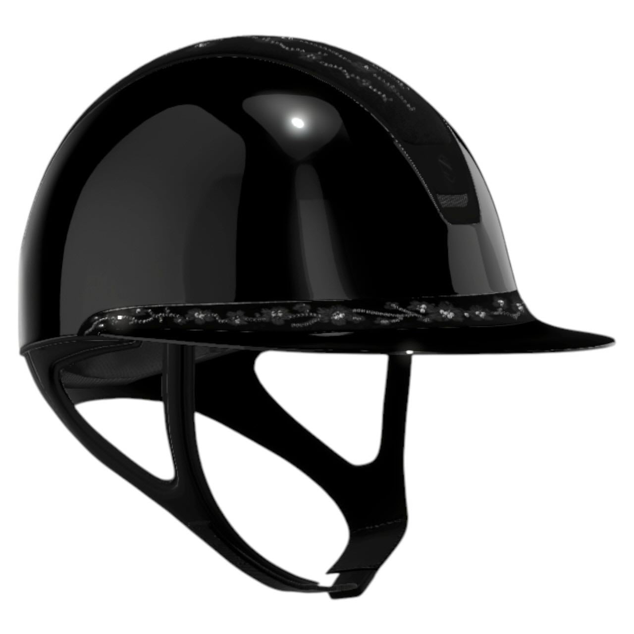 Reithelm Miss Shield 2.0 Glossy Black Top + FB Cherry Blossom Black Trim + Blason Matt Black Konfiguration