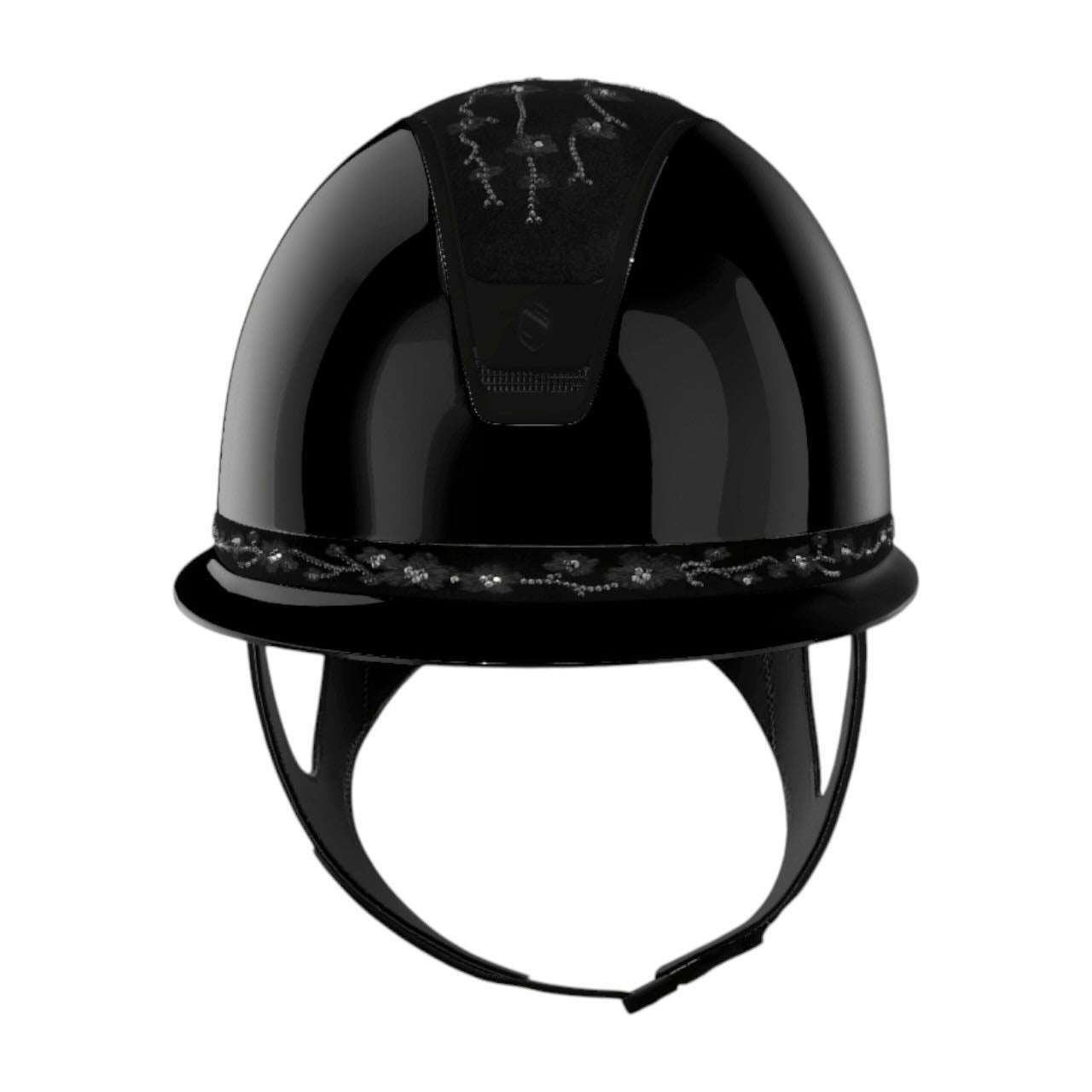 Reithelm Miss Shield 2.0 Glossy Black Top + FB Cherry Blossom Black Trim + Blason Matt Black Konfiguration