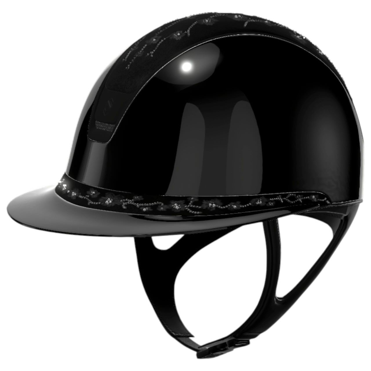 Reithelm Miss Shield 2.0 Glossy Black Top + FB Cherry Blossom Black Trim + Blason Matt Black Konfiguration