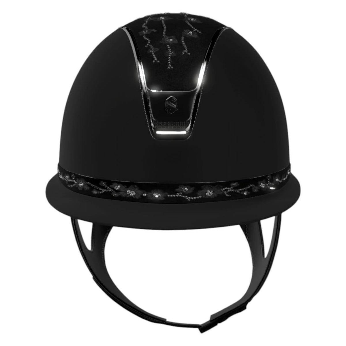 Reithelm Miss Shield 2.0 Shadow Black Top + FB Cherry Blossom Black Trim + Blason Black Chrome Konfiguration