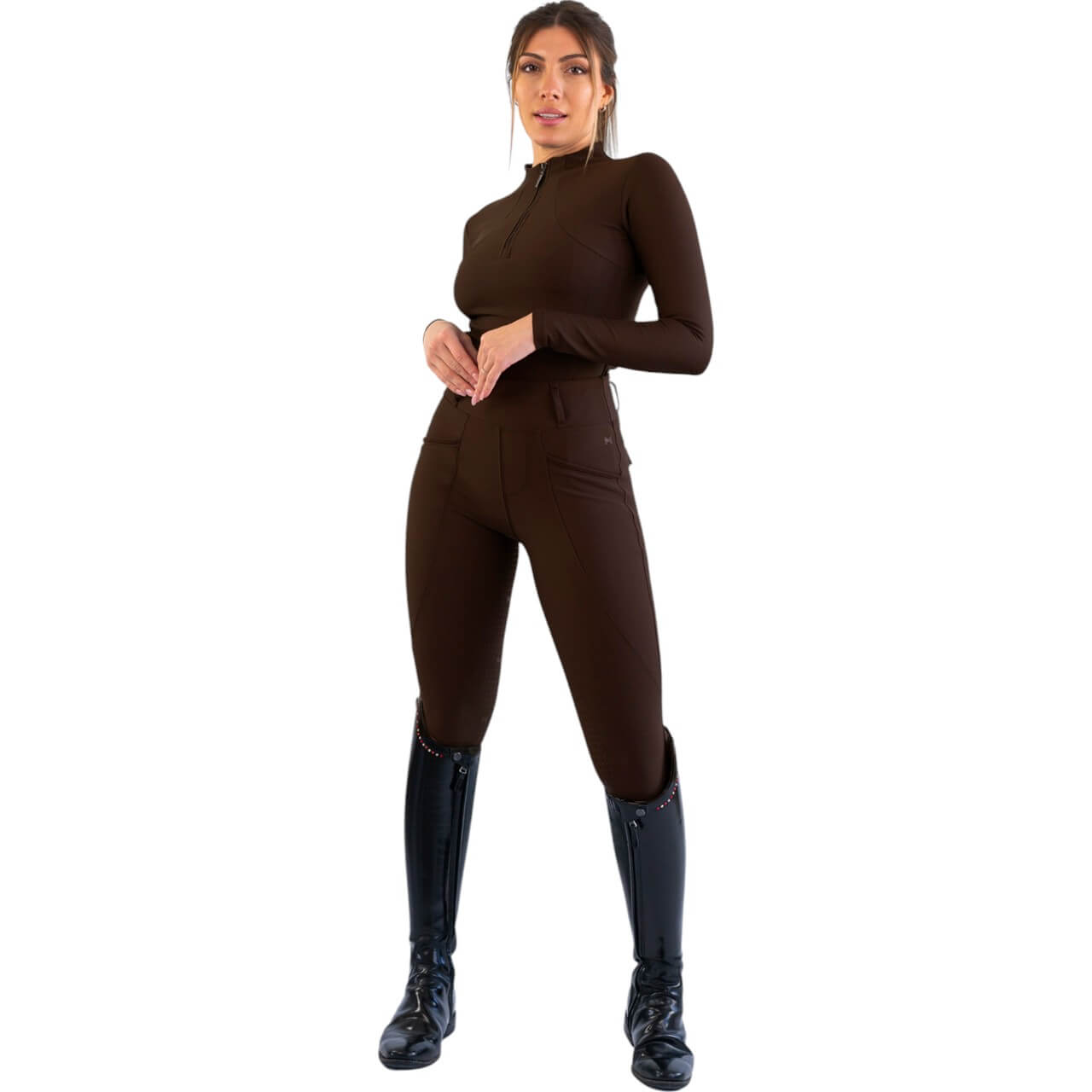 Reitleggings Damen Full-Grip Pro Riding Leggings