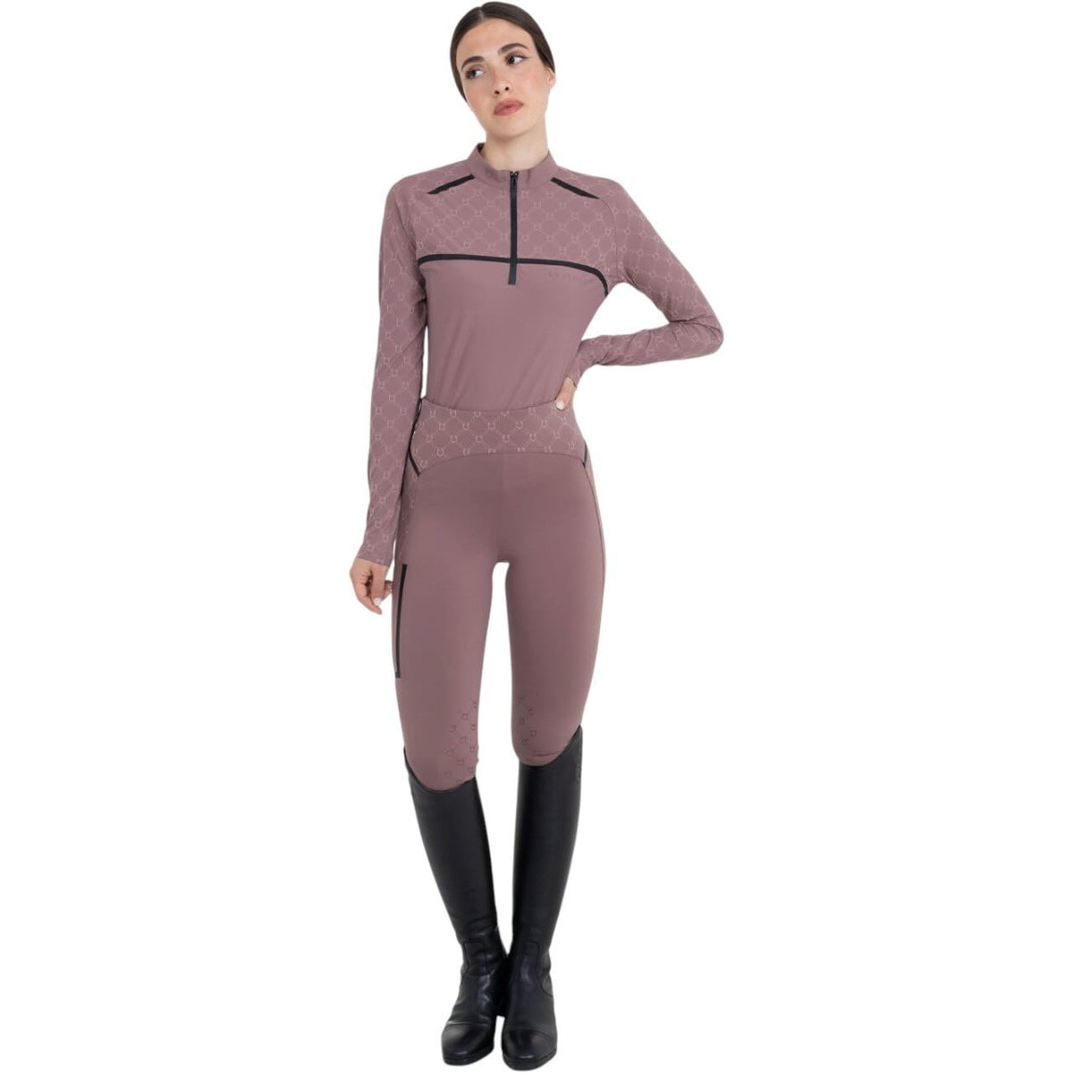 Poloshirt Damen Langarm Monogramm HW26 Trainingspolo