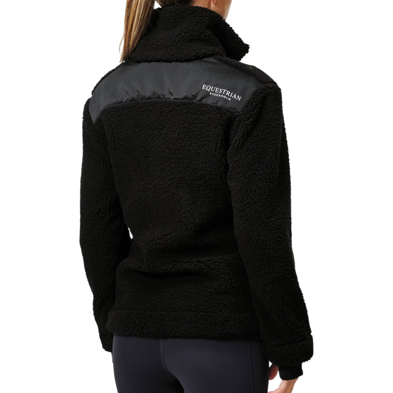 Fleecejacke Damen Black Teddy Jacke