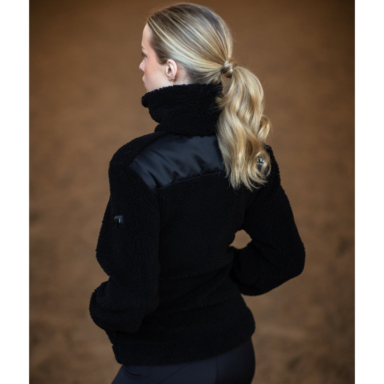 Fleecejacke Damen Black Teddy Jacke