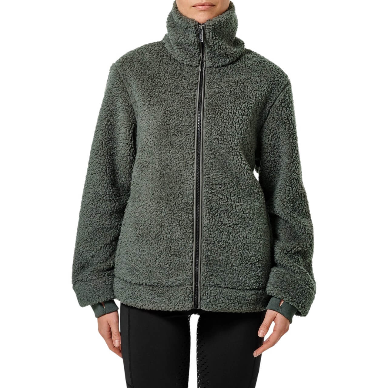 Fleecejacke Damen Teddy Avenue Green Jacke