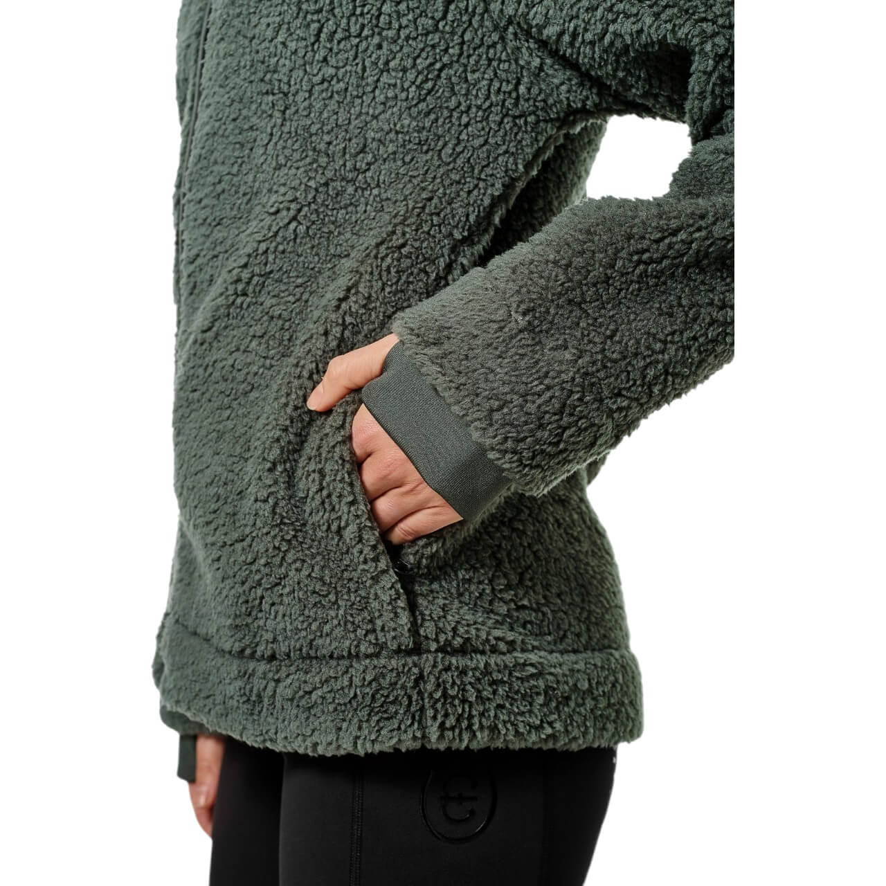 Fleecejacke Damen Teddy Avenue Green Jacke