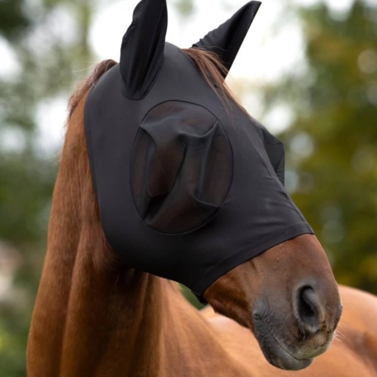 Fliegenmaske FinoStretch Zipper Fliegenschutzmaske