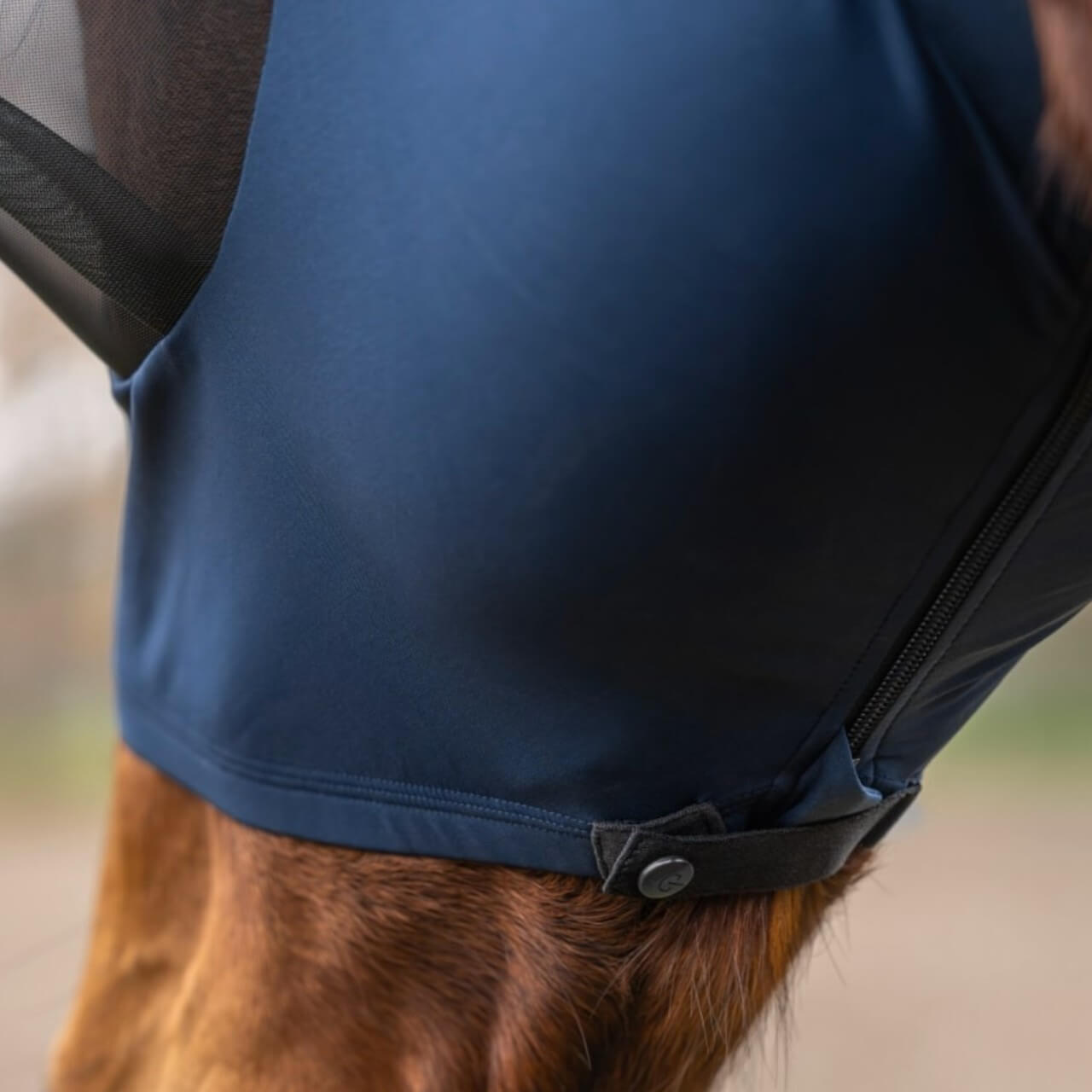 Fliegenmaske FinoStretch Zipper Fliegenschutzmaske