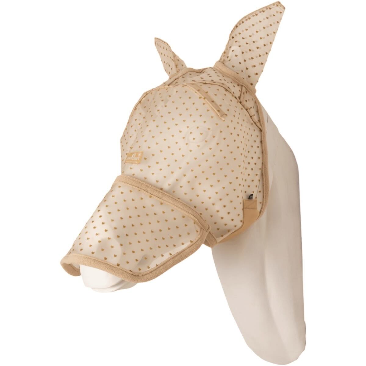Fliegenmaske Heart mit Ohren und Nase Fliegenschutz
