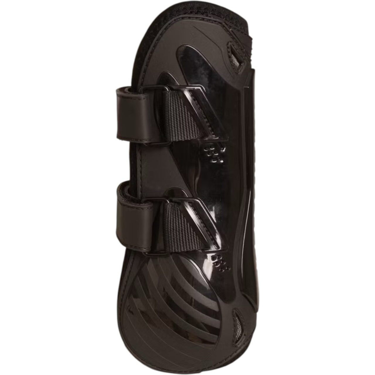 Kentucky Horsewear Gamaschen Bambus Klettverschluss Springgamaschen, Schwarz, Produkt allein auf weißem Hintergrund.