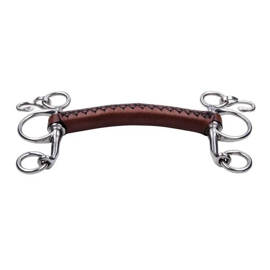 Pelham Kurz Leder Stange 20 mm Ledergebiss