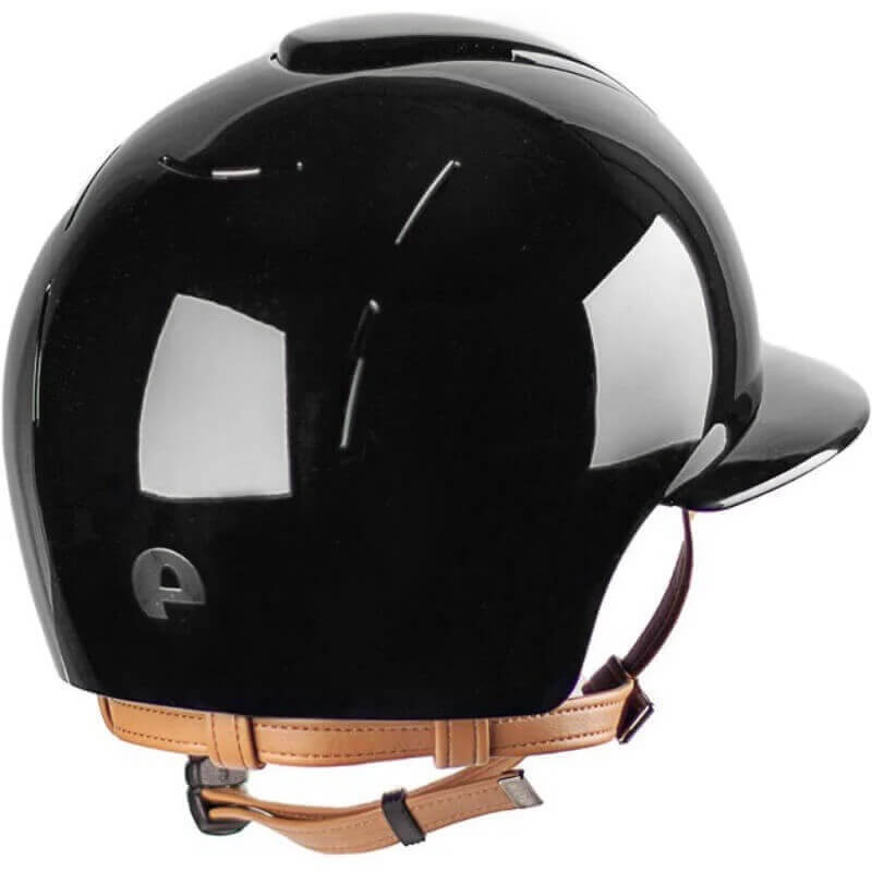 Reithelm Cromo Smart Polish Polo mit Beigen Kinnriemen