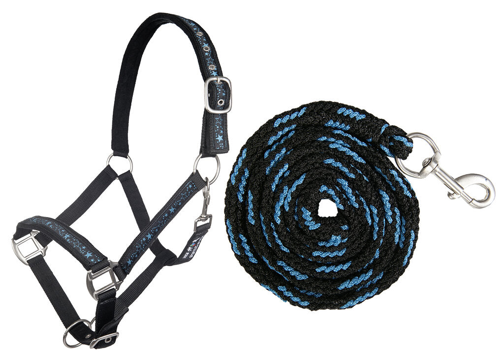 Capezze in nylon Stars con corda con moschettone capezza da scuderia