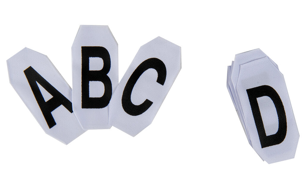 Startnummern Alphabet und Nummern Set Turnierzubehör