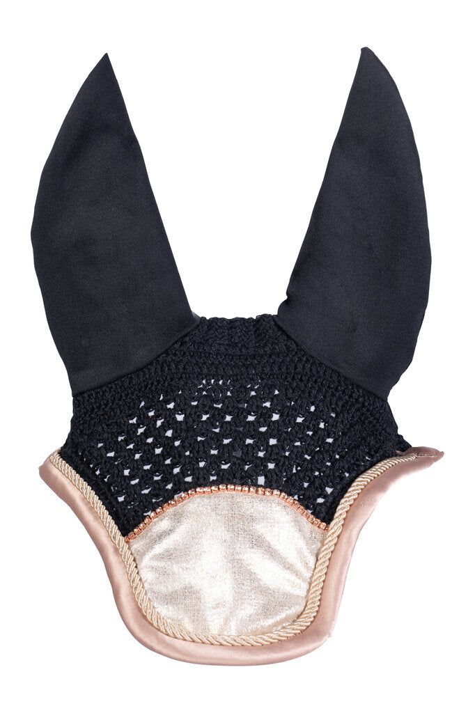 Fliegenhaube Rosegold Glitter Style Fliegenohren