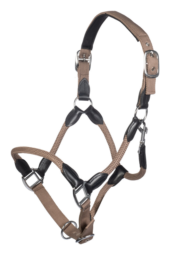 Stallhalfter Carlotta Leder-Nylon-Kombination Pferdehalfter