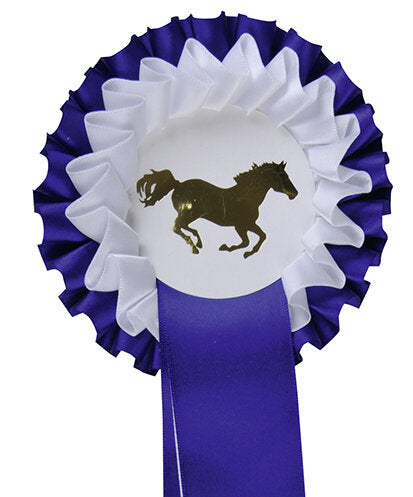 Wedstrijdstrik dubbele rozet 11,5 cm Turnieraccessoires
