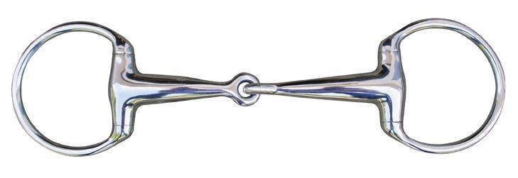 Olivenkopfgebiss einfach gebrochen 16 mm Edelstahl massiv Pferdegebiss