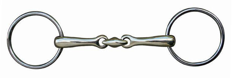 Wassertrense doppelt gebrochen 16 mm Edelstahl Pferdegebiss