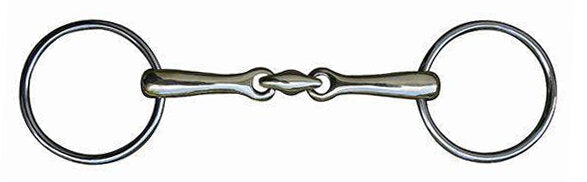 Unterlegtrense doppelt gebrochen 14 mm Edelstahl Pferdegebiss
