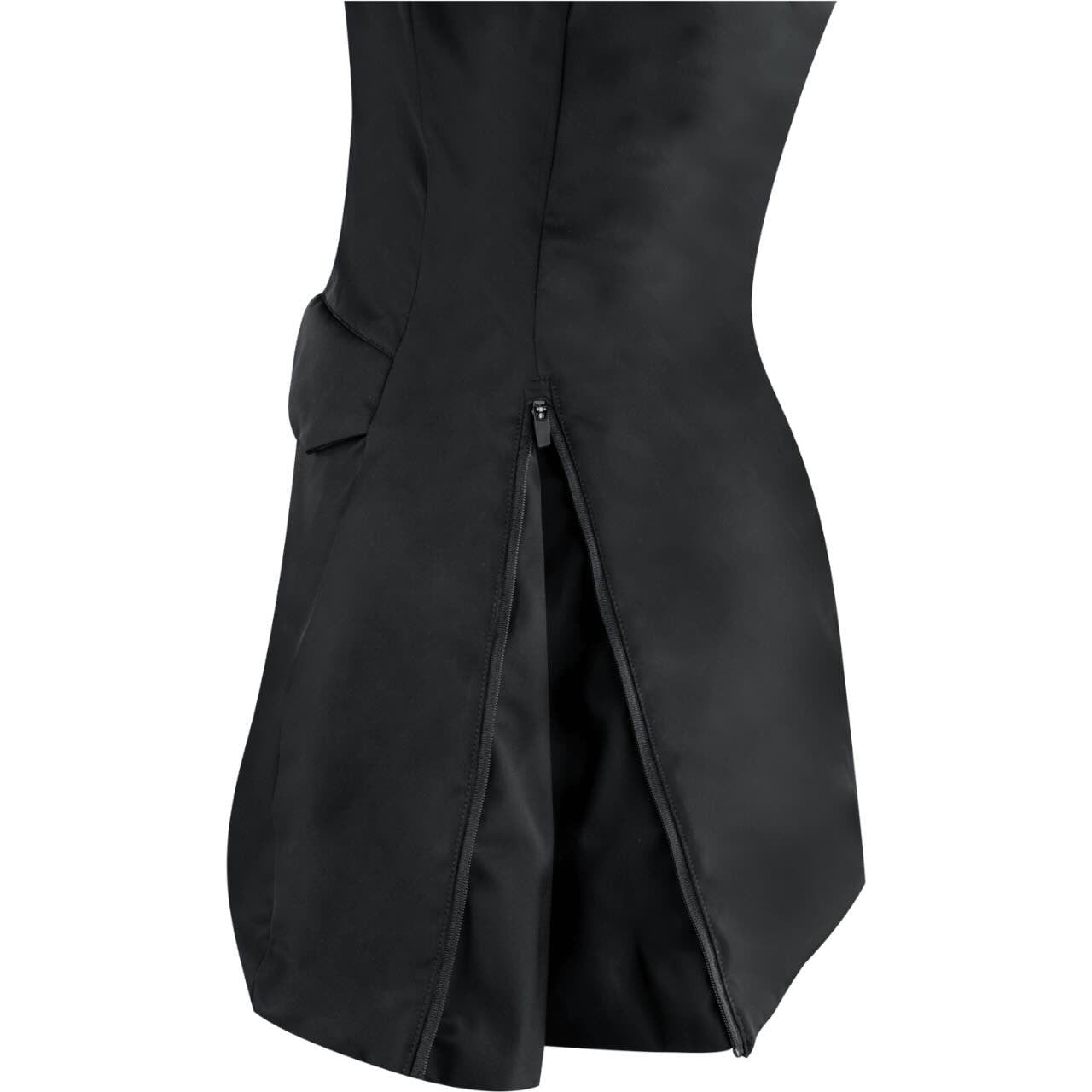 E.L.T Heizparka Damen Comfort Heat Heizjacke, Schwarz, Detailaufnahme des Reißverschlusses.