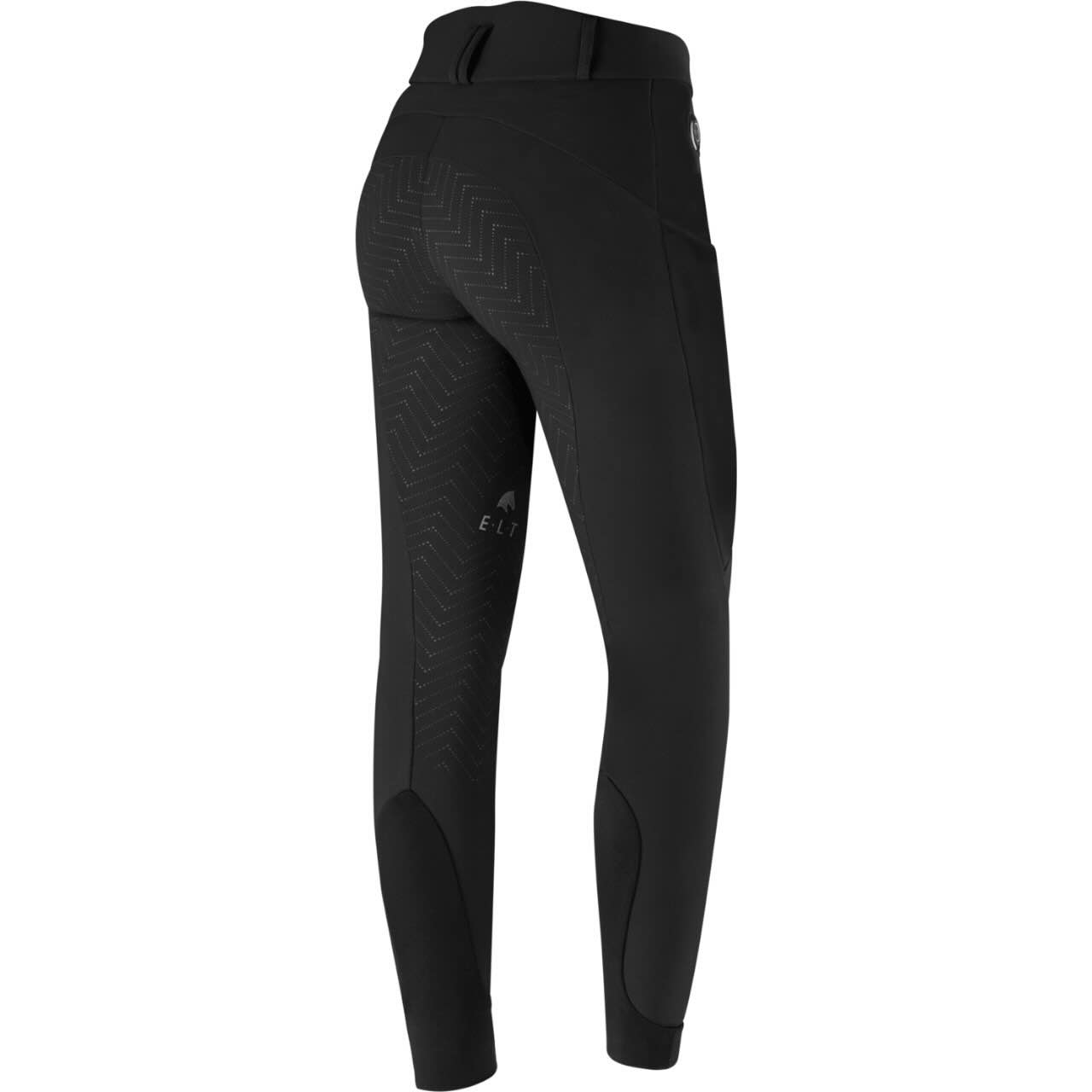 E.L.T Heizreithose Damen Silikon-Vollbesatz Comfort Heat Hose, Black, Produkt allein auf weißem Hintergrund.