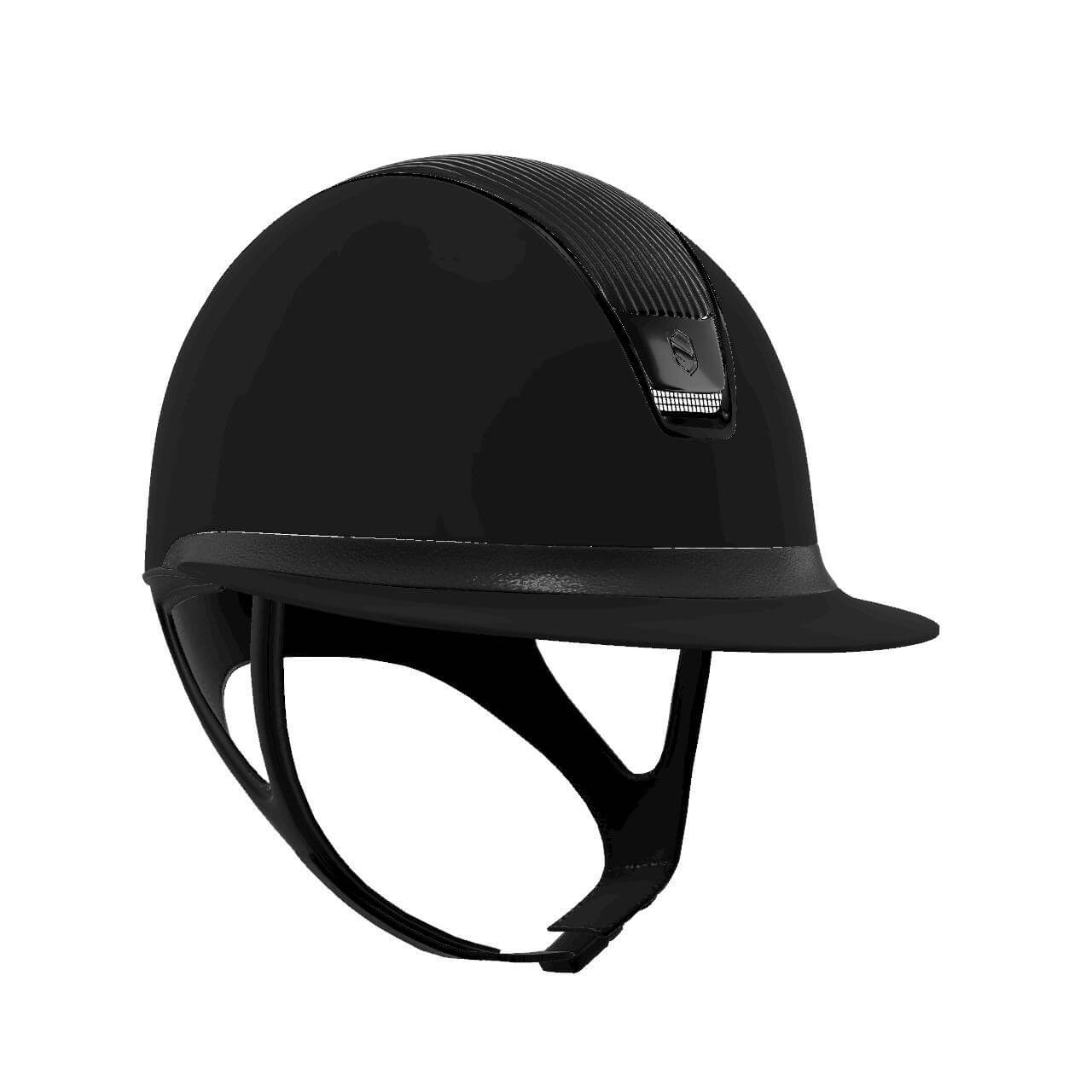Reithelm Miss Shield 2.0 Black SM Top Leder Frontal Band Leder Trim Chrome Blason Chrome