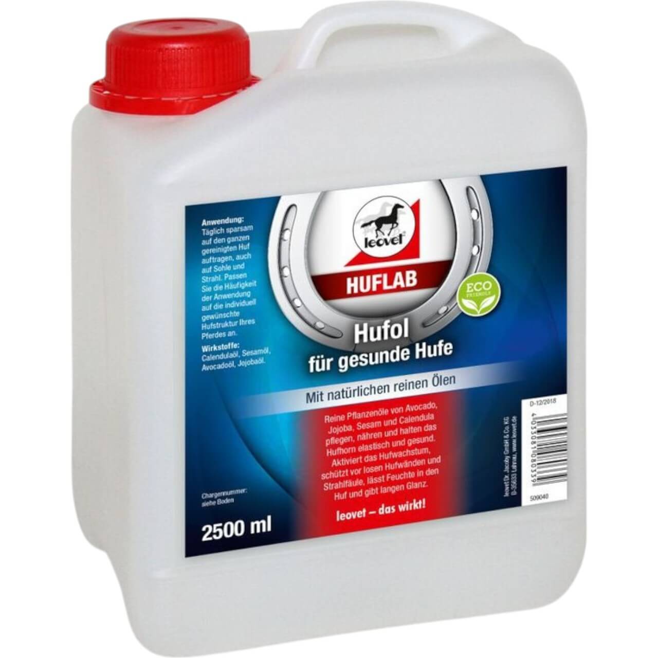 leovet Huföl Pinselflasche Hufpflege, 2500 ml, Produkt allein auf weißem Hintergrund.
