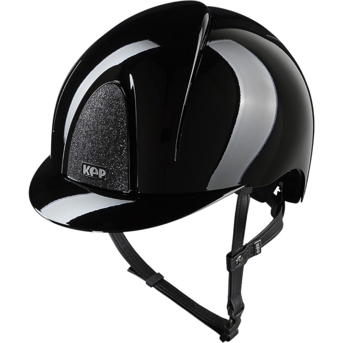 KEP Reithelm Smart Nova Metallpolitur Polish Star Black, Black, Produkt allein auf weißem Hintergrund.