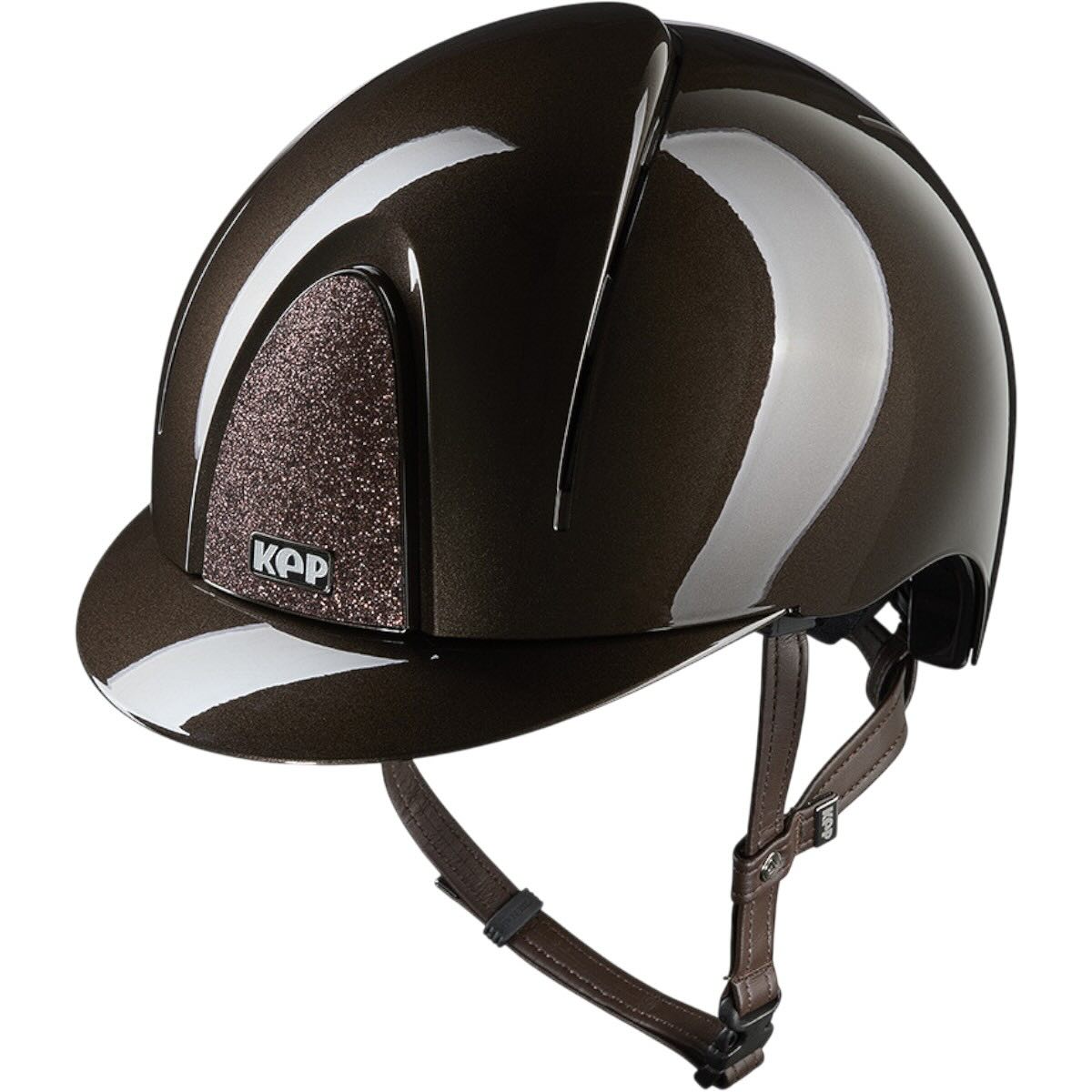 KEP Reithelm Smart Nova Metallpolitur Polish Star Brown, Produkt allein auf weißem Hintergrund.
