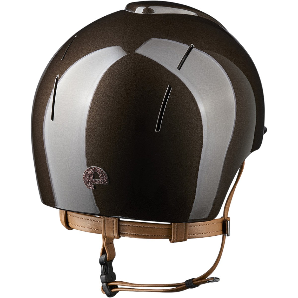 KEP Reithelm Smart Nova Metallpolitur Star Brown mit Beigen Kinnriemen, Produkt allein.