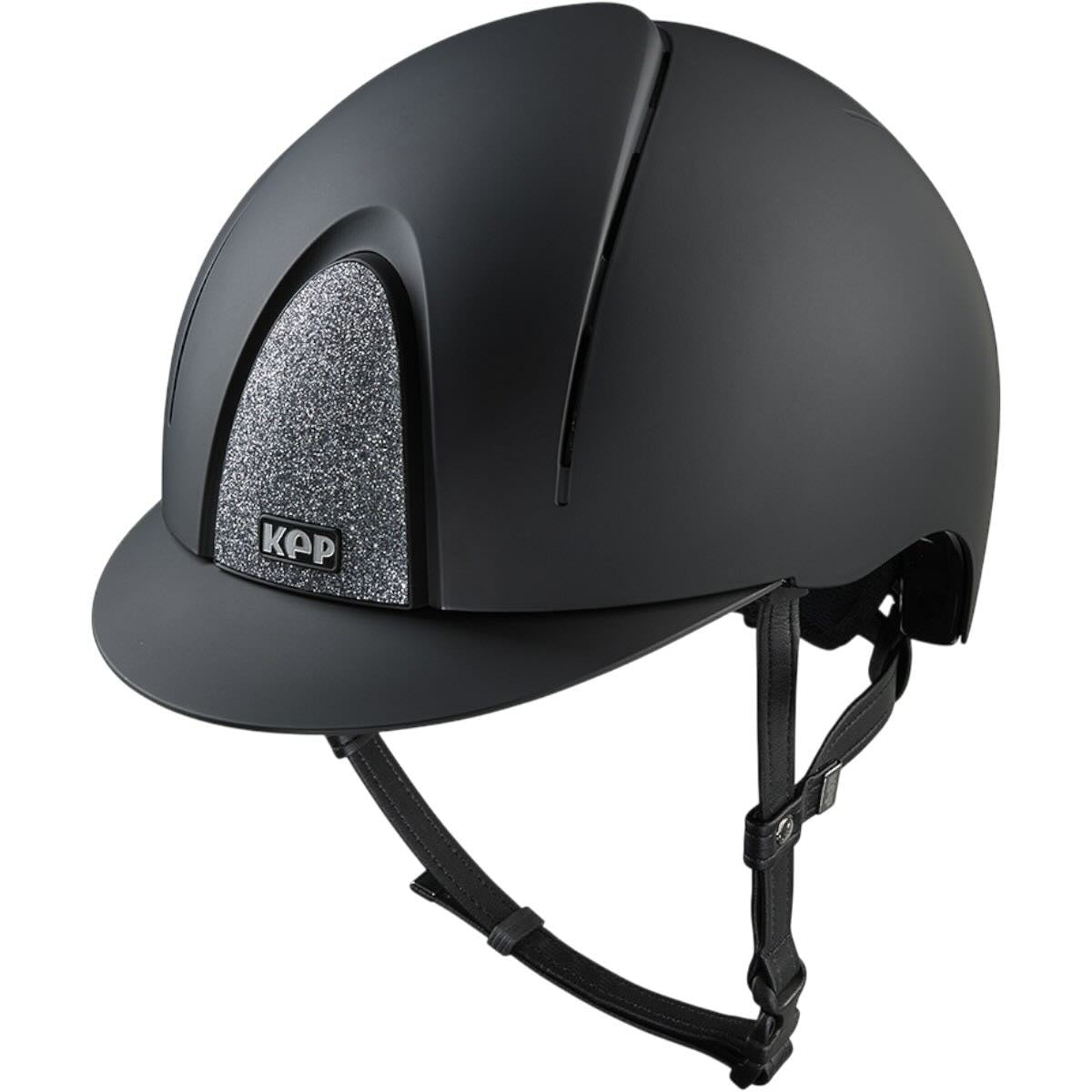 KEP Reithelm Smart Nova Matt Star Silver, Black, Produkt allein auf weißem Hintergrund.