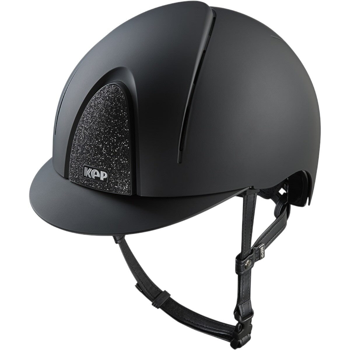 KEP Reithelm Smart Nova Matt Star Black, Schwarz, Produkt allein auf weißem Hintergrund.