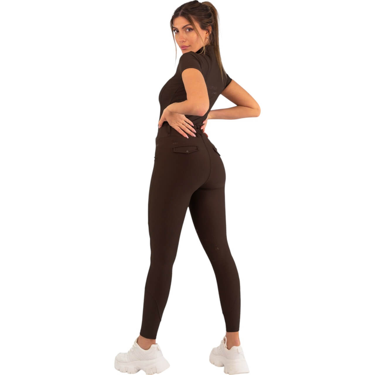 Reitleggings Damen Full-Grip Pro Riding Leggings