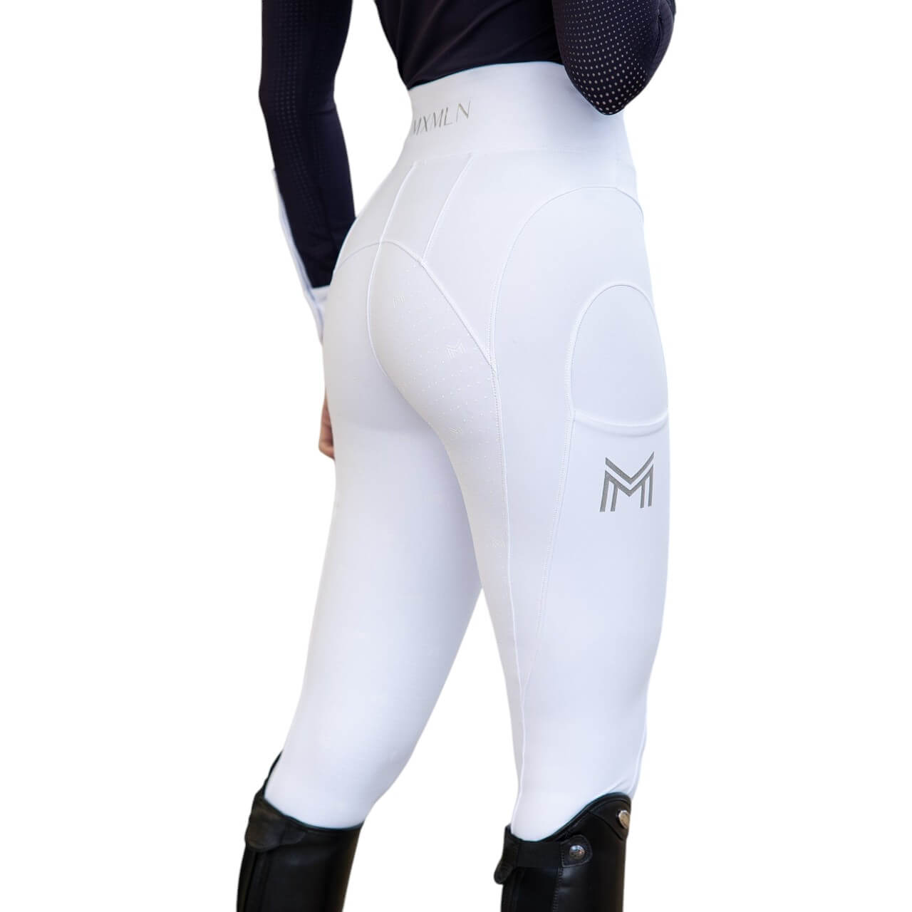 Reitleggings Damen Knee-Grip Outline Damenreitleggings