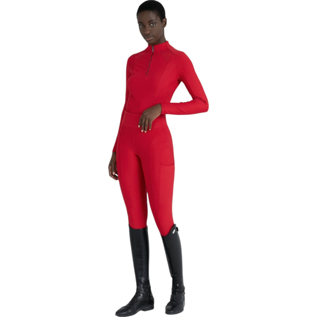 Reitleggings Damen Full-Grip Outline Damenreitleggings