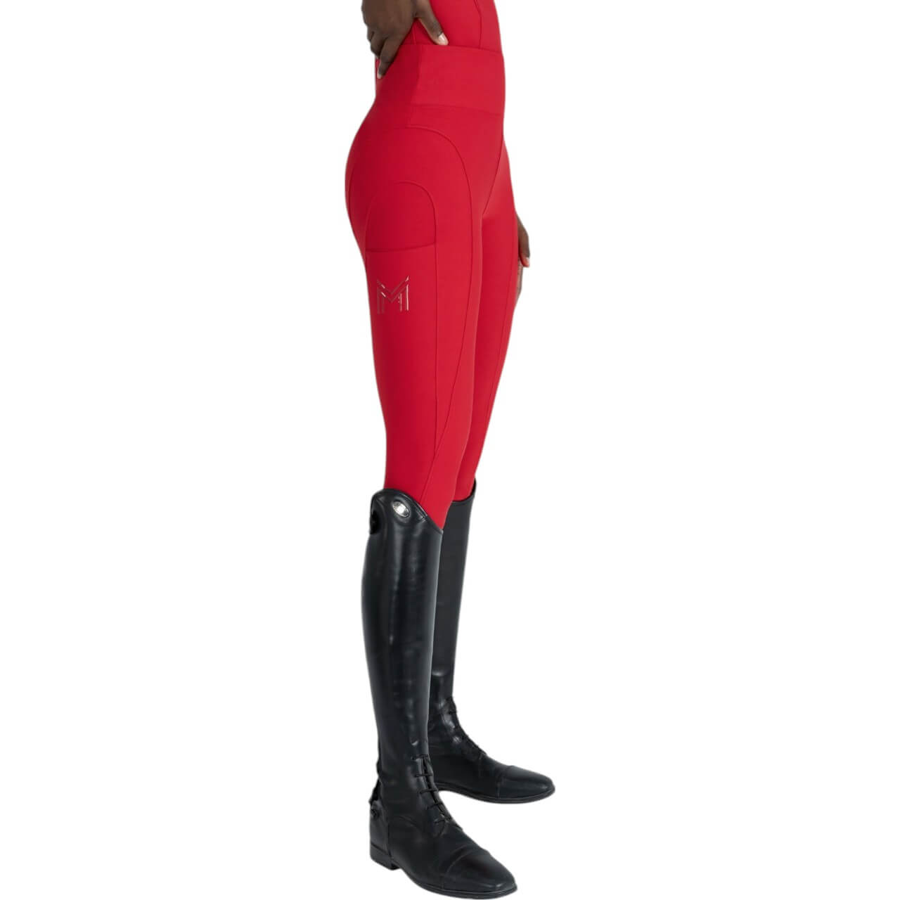 Reitleggings Damen Full-Grip Outline Damenreitleggings
