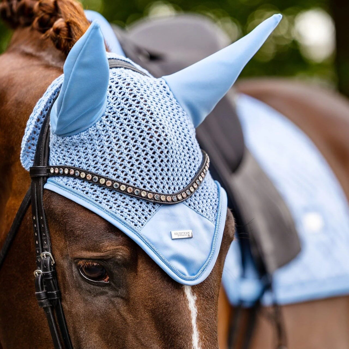 Fliegenmütze Modern Midsummer Blue Fliegenhaube