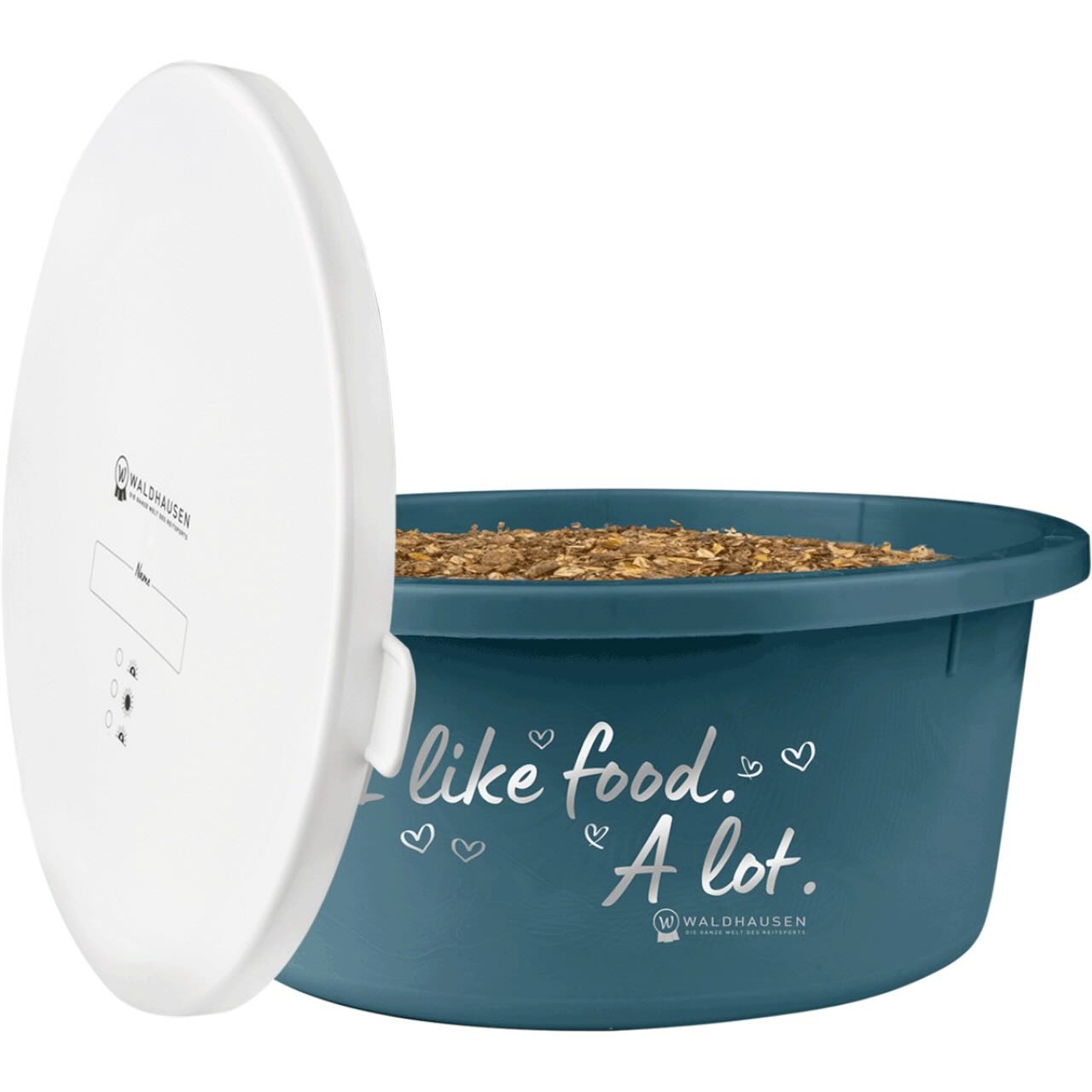 Müsli-Schale XL mit Deckel Futterschüssel Pferd