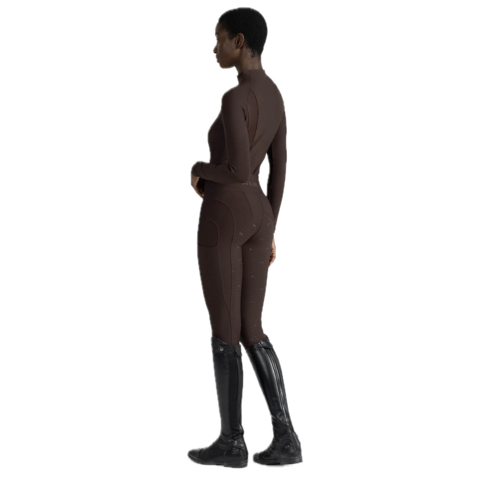 Reitleggings Damen Full-Grip Outline Damenreitleggings