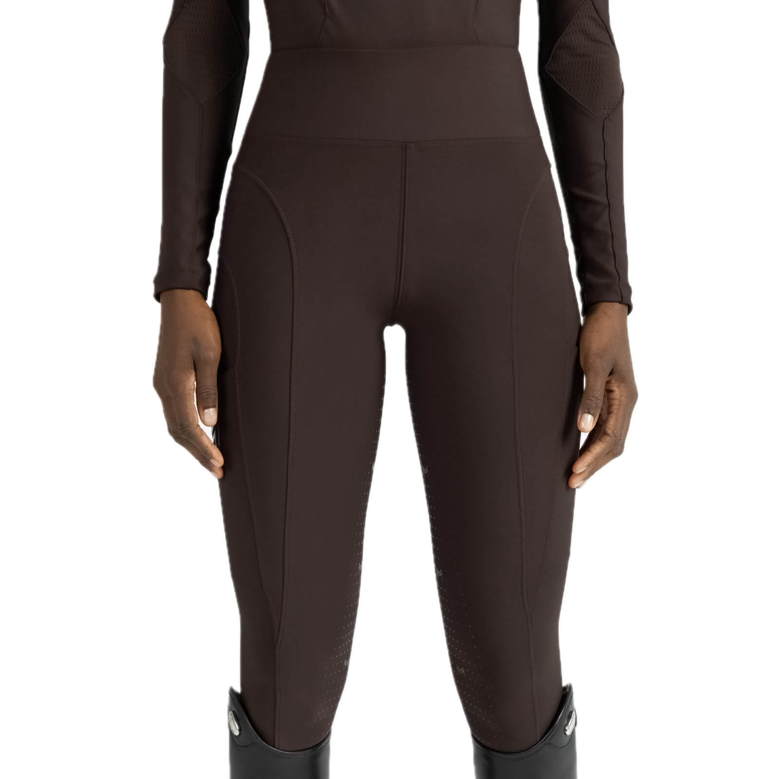 Reitleggings Damen Full-Grip Outline Damenreitleggings