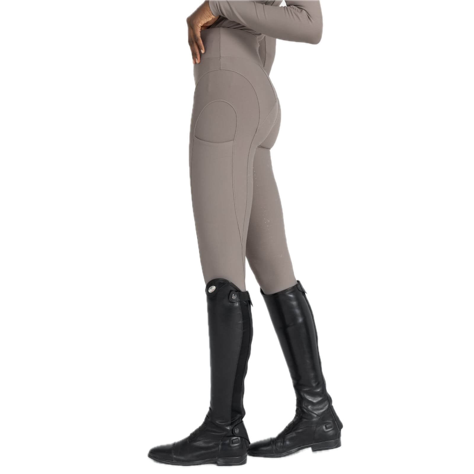 Reitleggings Damen Full-Grip Outline Damenreitleggings