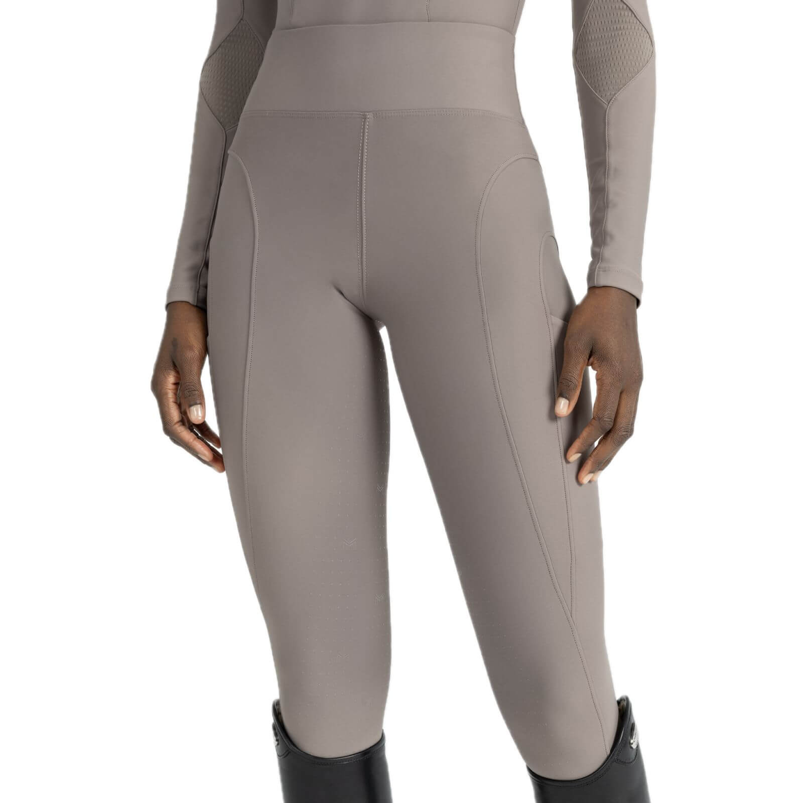 Reitleggings Damen Full-Grip Outline Damenreitleggings