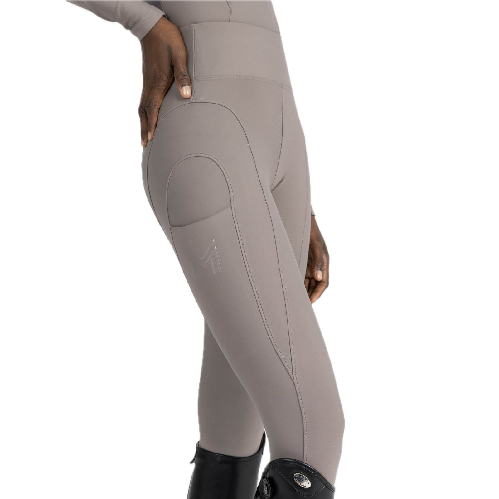 Reitleggings Damen Full-Grip Outline Damenreitleggings