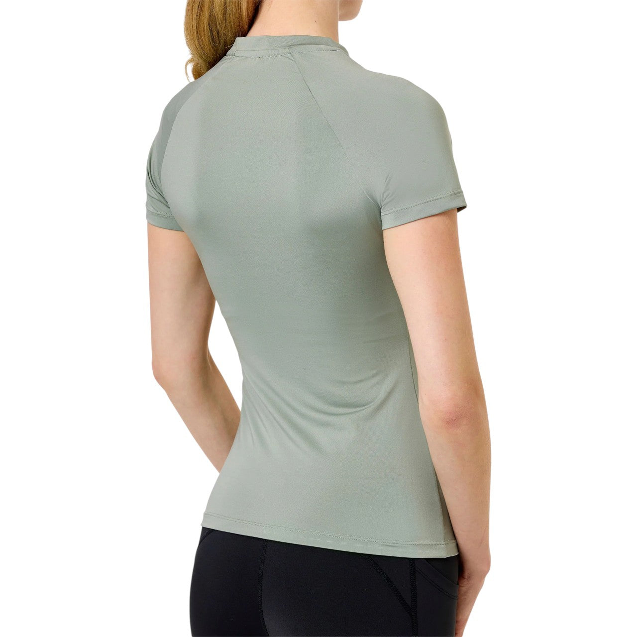 Shirt Damen Dynamic Short Sleeve Pistachio White Sportshirt