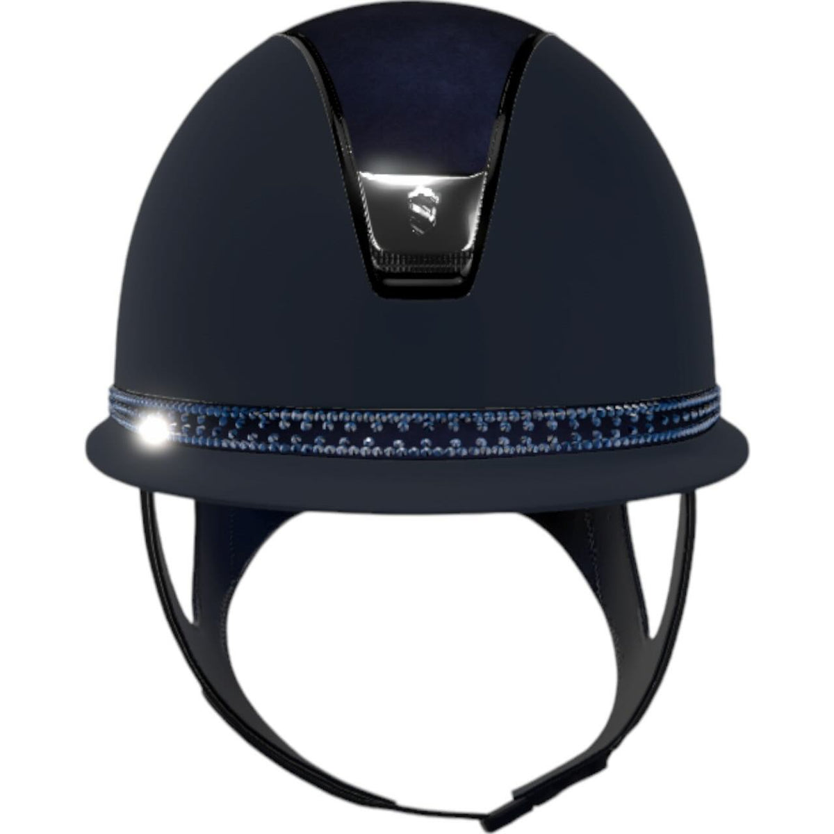 Reithelm Miss Shield 2.0 Shadowmatt Blue Alcantara Chrome Silber Tiara Blue Graphite Helm