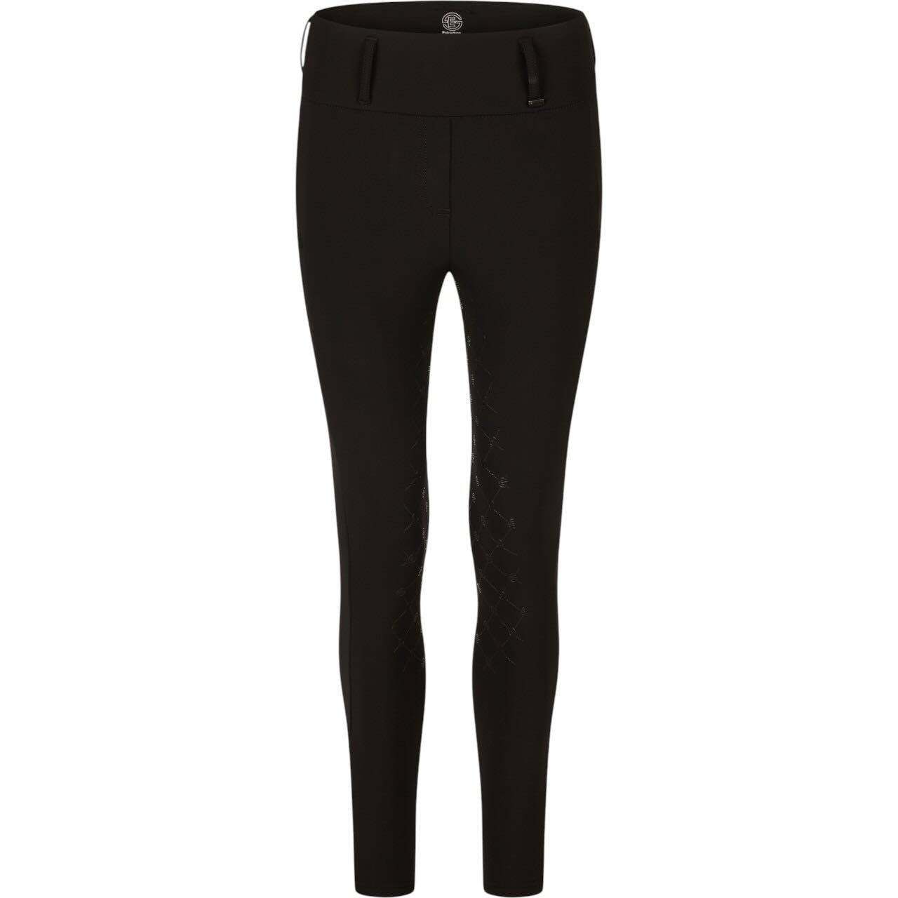 Reitleggings Damen Full-Grip Cosy Dynamic 2025 Leggings, Black, Produkt allein auf weißem Hintergrund.
