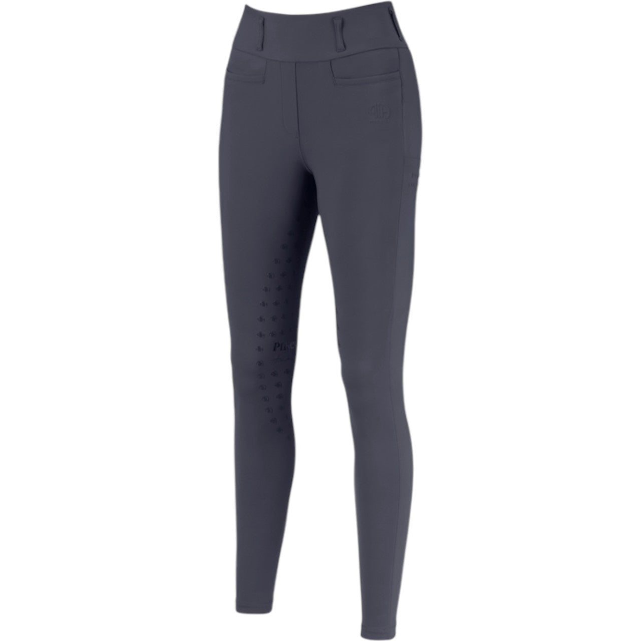 Pikeur Reitleggings Damen Full-Grip Linnett Athleisure HW 2025 Leggings, Graphite Blue, Produkt allein auf weißem Hintergrund.