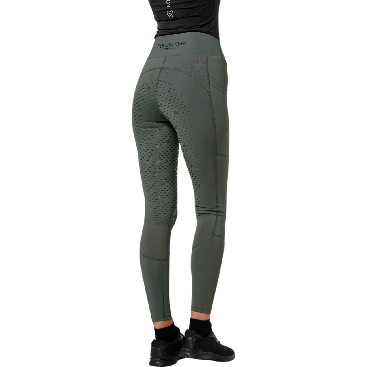 Reitleggings Damen Full-Grip Avenue Green Reithose